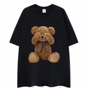 Leisure Sweat Designed Bear T-shirt